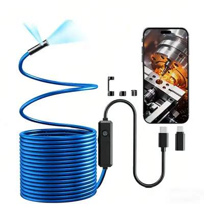5 megapixel dual-lens endoscope, Android and iOS compatible