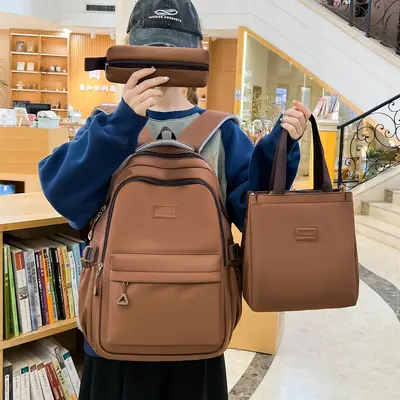 Large-Capacity Lightweight Korean Style Middle School Backpack - 3