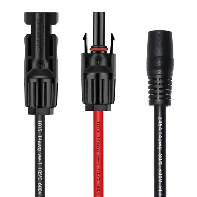 DC 8mm Dişi - MC4 Erkek Güneş Paneli Konnektör Adaptörü