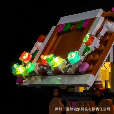 Lebkuchen Evi AT-AT Yürüyen Makine Yapı Blokları, GC Serisi 40806 ile Uyumlu, Aydınlatmalı