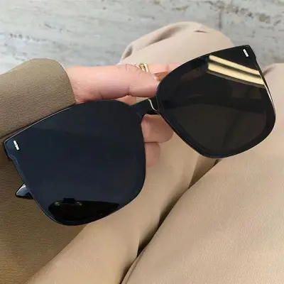 Large-Frame Sunglasses, Street Style, Vertical Stud Design