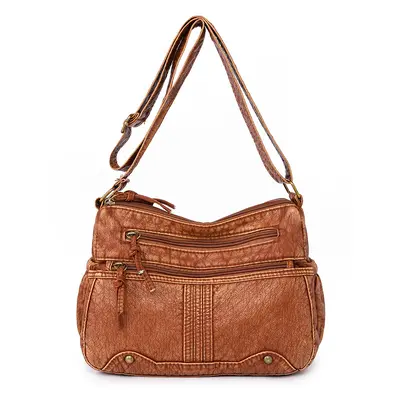 Middle-Aged Women's PU Leather Handbag, Large Capacity, Multi-Compartment, Water-Resistant - 8
