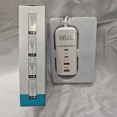 66W Süper Çok Portlu USB Şarj Cihazı PD Akım Tasarrufu Priz Uzatma Kablosu Çok Fonksiyonlu Priz Kablolu Telefon Hızlı Şarj Şarj Başlığı
