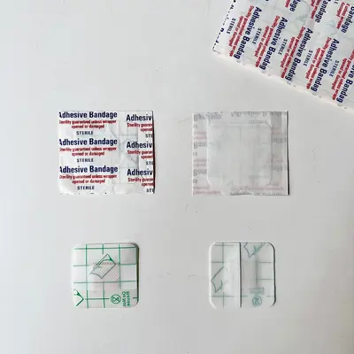 Square PU Waterproof Adhesive Bandage, Transparent and Breathable, for Fingers