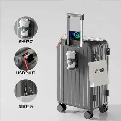 Rolling suitcase, password lock, large capacity, durable travel - 12
