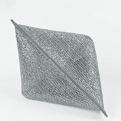 Silver wire mesh kitchen stove steel wire dishwashing cloth oil-resistant, removes grease and dirt, metal wire silver wire cleaning cloth - 8