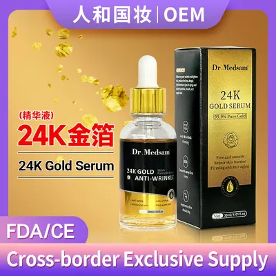 24K Altın Yapraklı Esans Serum, Hyaluronik Asit, Nemlendirici Kırışıklık Karşıtı - 3