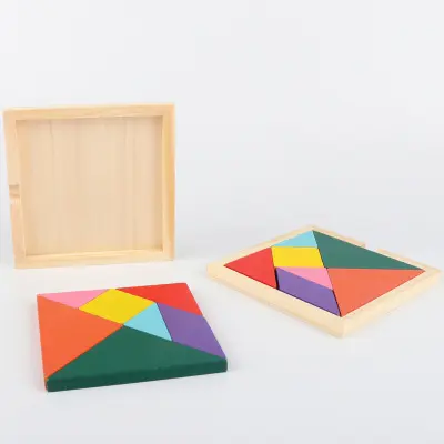 Çocukların sürekli değişen oyuncakları, çocukların ahşap grafik bilişsel tangram erken eğitim ekleme yapı taşları, sokak tezgahı oyuncakları - 4
