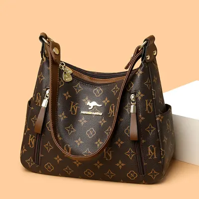 Women's Printed Crossbody Bag, Retro Style - 3