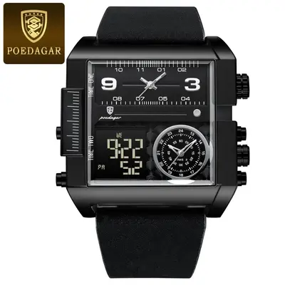 POEDAGAR 997 Herren-Digitaluhr Doppeldisplay - 7