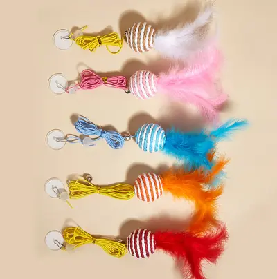 Door-Hanging Swing Cat Teaser with Elastic Retractable Rope - 9