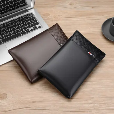 Men's Clutch Bag, Large Capacity, Soft Leather, iPad Compatible - 4