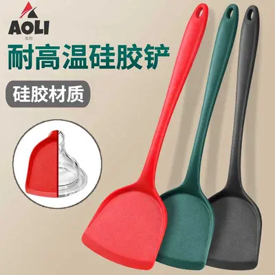 Kalınlaşmış silikon spatula mutfak malzemeleri yüksek sıcaklığa dayanıklı yapışmaz pişirme spatulası ev pişirme silikon Çin spatulası