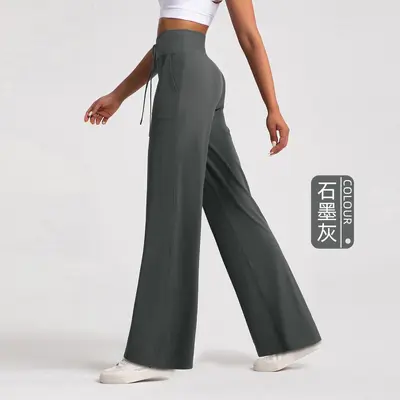 Damen Yoga-Hose mit Fleece-Futter, hohe Taille, warm - 9