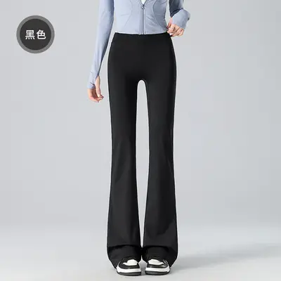 Sonbahar Yüksek Belli Geniş Paça Yoga Pantolonu - 7