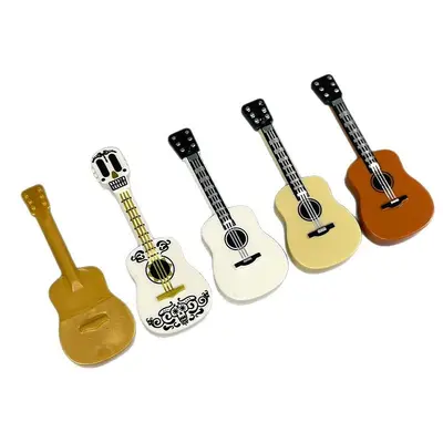 Small-Brick Building Block Set, Musical Instruments: Piano, Drum Kit, Guitar, Saxophone - 6