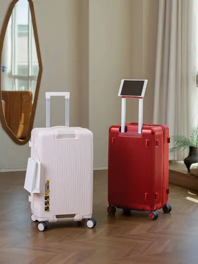 Large Capacity Hard Shell Trolley Suitcase with Combination Lock - 6