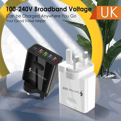Sınır ötesi yeni ürün çoklu portlu USB şarj cihazı 5V2A Avrupa tipi-C çok fonksiyonlu hızlı şarj cep telefonu PD şarj başlığı - 8