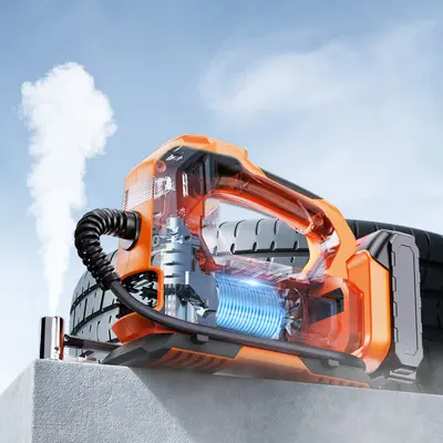 Taşınabilir Elektrikli Araba Hava Pompası, Yüksek Basınçlı, Otomatik