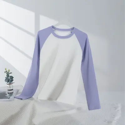 Damen-T-Shirt mit gerade geschnittenem Colorblock-Raglanärmel, Modell 5603
