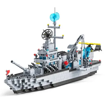 Askeri Yapım Blok Seti, Uçak Gemisi ve Roket Modelli, Küçük Parçalı - 6