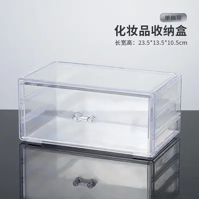 Clear Multi-Tier Drawer Style Acrylic Desktop Cosmetics Storage Organizer Box for Lipstick Lip Gloss Nail Polish - 12