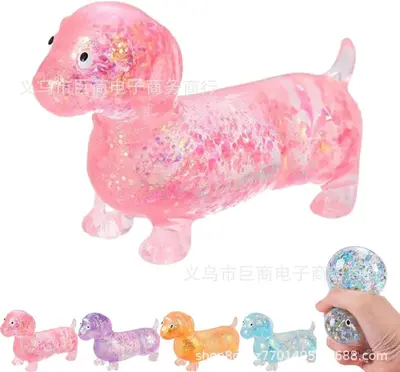 Dachshund Squishy Fidget Toy, Soft Stress Ball - 13