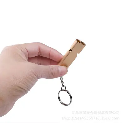 Aluminum Alloy Dual-Hole High-Frequency Outdoor Survival Whistle