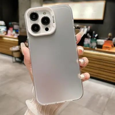 iPhone 16 case, silver color, dual-layer hard shell - 7