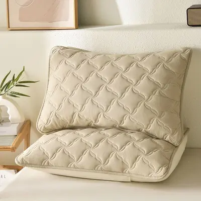 Quilted Pillowcase Cover, Oil and Drool Proof, Machine Washable - 7
