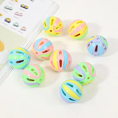 Colorful Bell Ball Cat Toys, Interactive Self-Play Set - 3