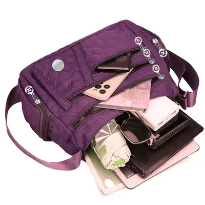 Middle-Aged Mom Dumpling Bag Solid Color Minimalist Single-Shoulder - 4
