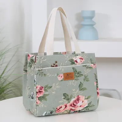 Bedruckte Canvas-Tote-Bag, lässige Pendler-Damentasche - 10