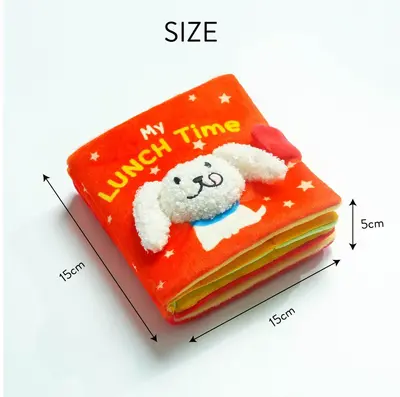 Plush Dog Treat Hiding Book Toy with Squeaker - 4