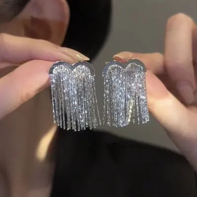 Long Tassel Earrings Autumn Winter Collection - 11
