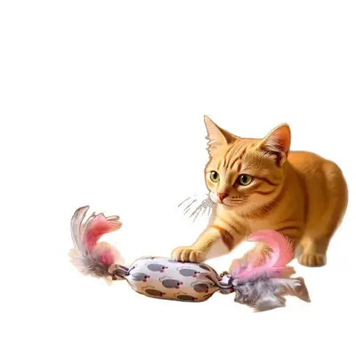Boho-Federspielzeug mit Glöckchen für Katzen zur Selbstbeschäftigung - 6