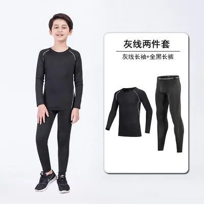 Kids Thermal Underwear Set, Fleece-Lined Quick-Dry Long Sleeve - 8