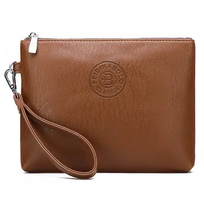 Men's PU Leather Clutch with Phone Compartment - 9