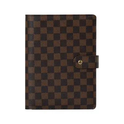 A5 A6 Leather-Cover Grid Loose-Leaf Notebook, Multifunctional