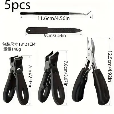 Nail Clipper and Plier Set for Ingrown and Thick Toenails