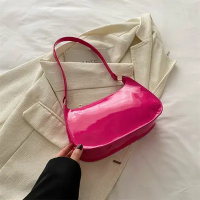 2024 Spring Korean Style Women's Shoulder Bag, Solid Color Small Square Bag - 11