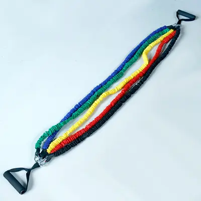 11-teiliges elastisches Widerstandsbandset für Fitness, geeignet für Männer und Frauen, Widerstandsbänder für das Brusttraining.