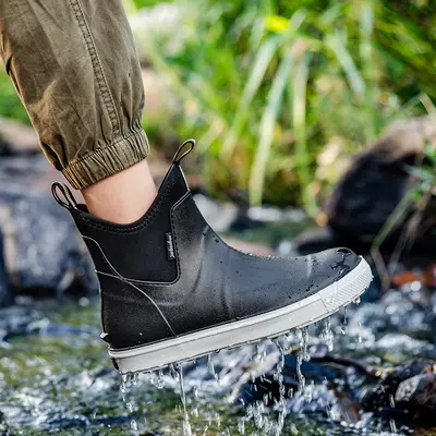 Herren-Regenstiefel braun, wasserdicht, verschleißfest, flach - 5