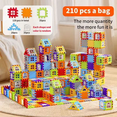 Children's Building Blocks, Large Pieces House Set for Kindergarten, Ages 6-12 - 11