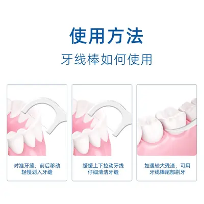 小竹牙线家用超细一次性牙线棒随身便携盒装家庭装剔牙逢清洁牙签
