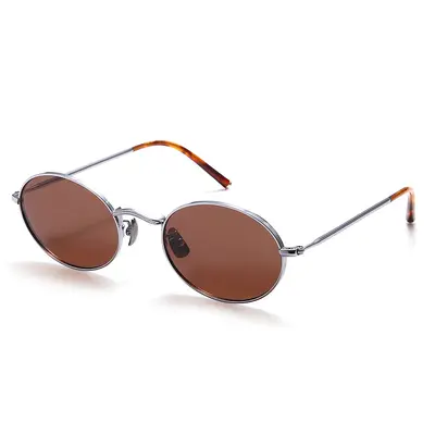 Ultra-Light Beta Titanium Oval Sunglasses, Green Gradient Frame, B33T - 5