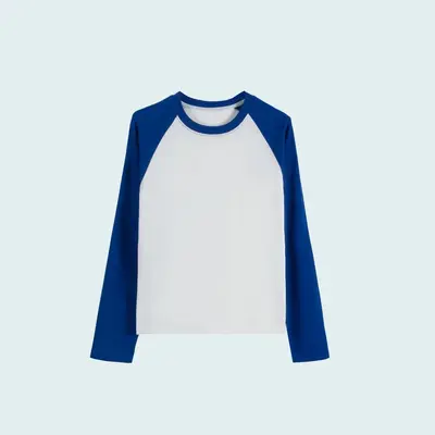 Damen-T-Shirt mit gerade geschnittenem Colorblock-Raglanärmel, Modell 5603