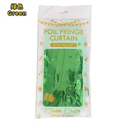 1x2 m Shiny Gold Tassel Party Backdrop Rain Curtain - 10