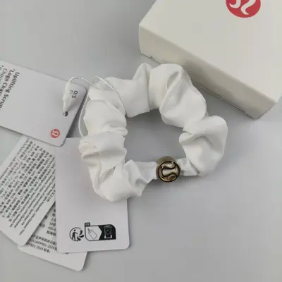 Elastic Ponytail Hair Tie with Metal Logo - 7