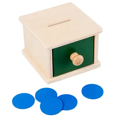 Montessori-Münzeinwurf-Schubladenbox für Kleinkinder 1-3 Jahre - 7